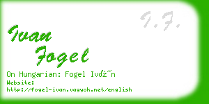 ivan fogel business card